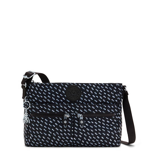 Kipling New Angie Printed Crossbody Väska Svarta | SE 2014SG